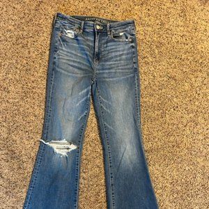 AMERICAN EAGLE SUPER HI-RISE FLARE SIZE 4 REGULAR